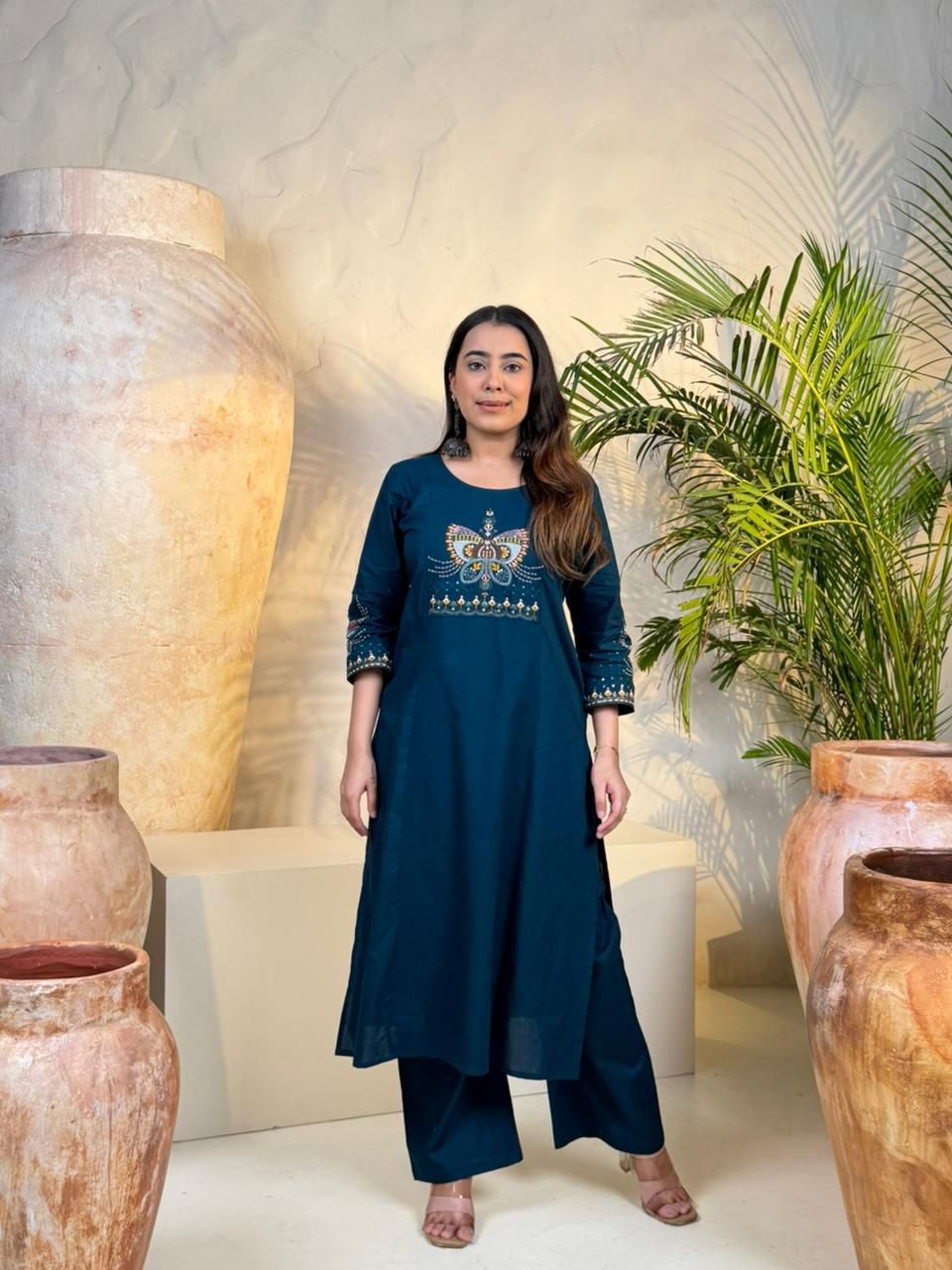 Naisha Co-Ord Set – Teal Blue