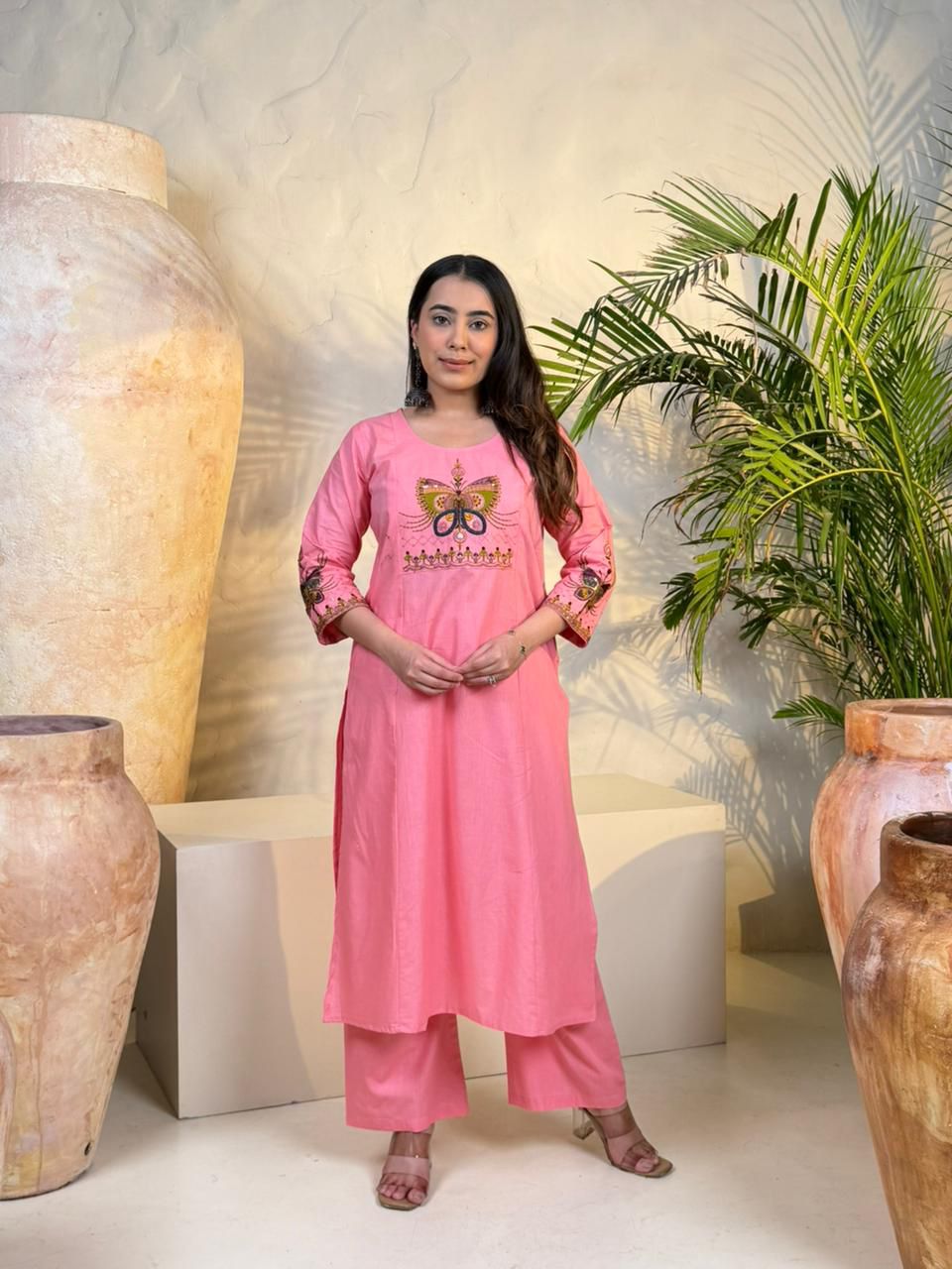 Naisha Co-Ord Set – Peach Pink