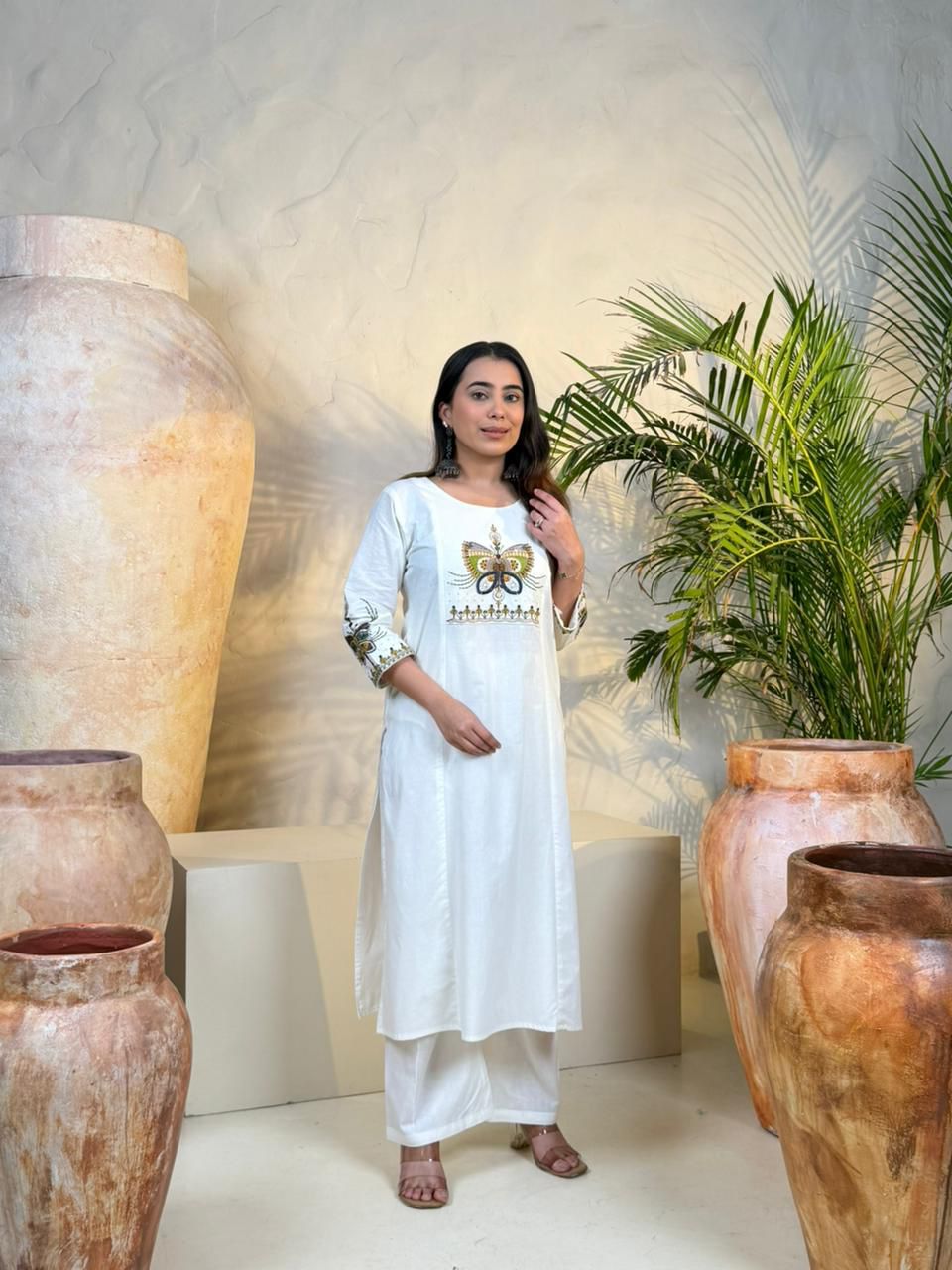 Naisha Co-Ord Set – Ivory White