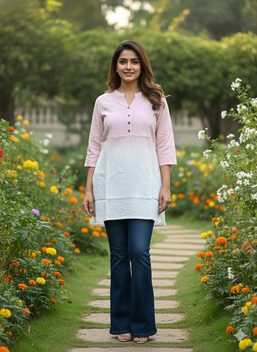 Women’s Festival Rayon Kurti Dusty Pink