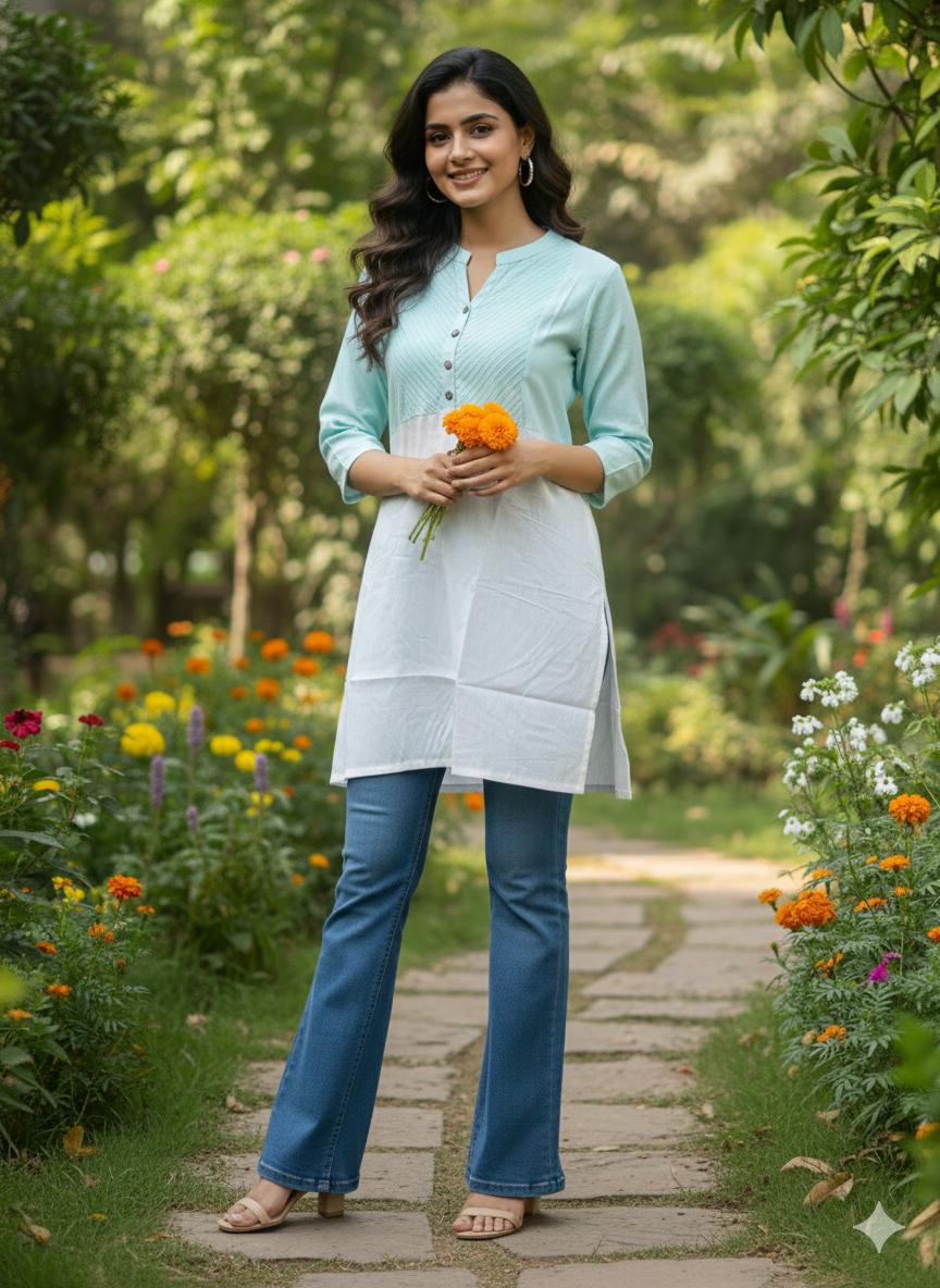 Women’s Festival Rayon Kurti Light Lavender