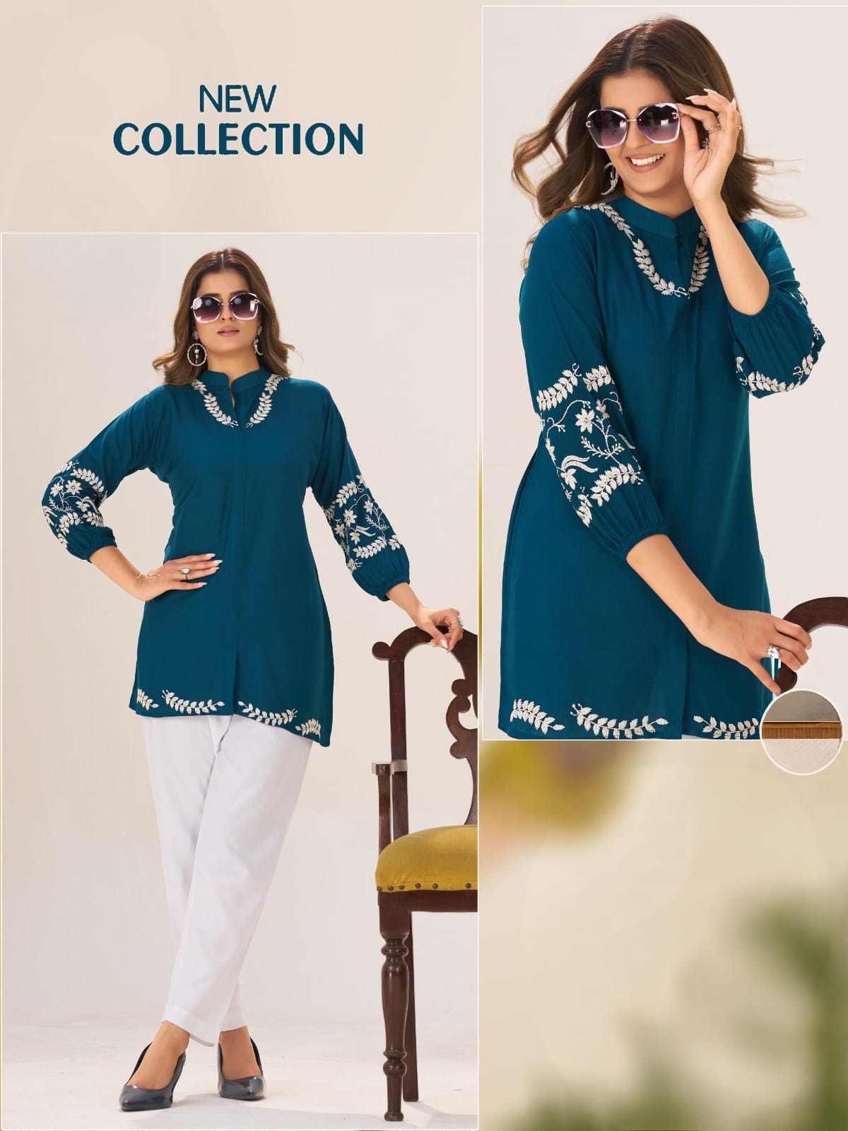 Clara Kurti – Teal Blue Elegance