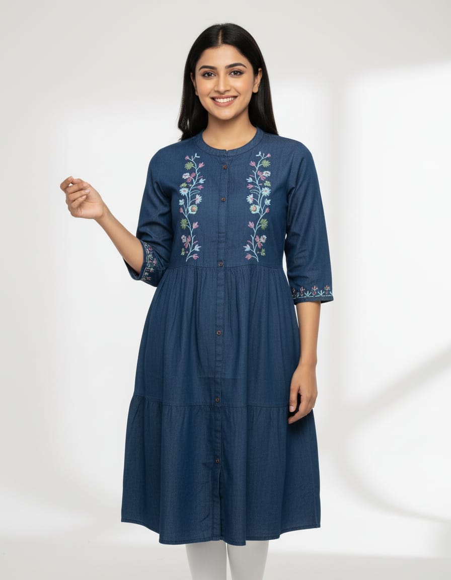 Women’s Stylish Denim Kurti
