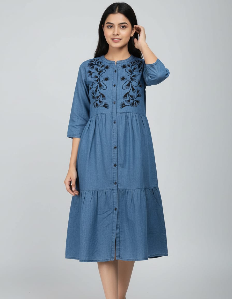 Women’s Stylish Denim Kurti