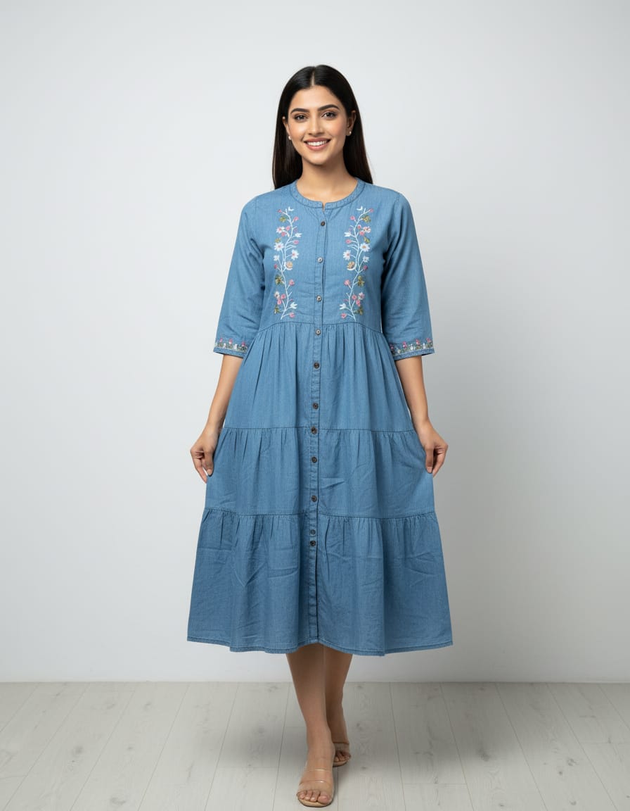 Women’s Stylish Denim Kurti