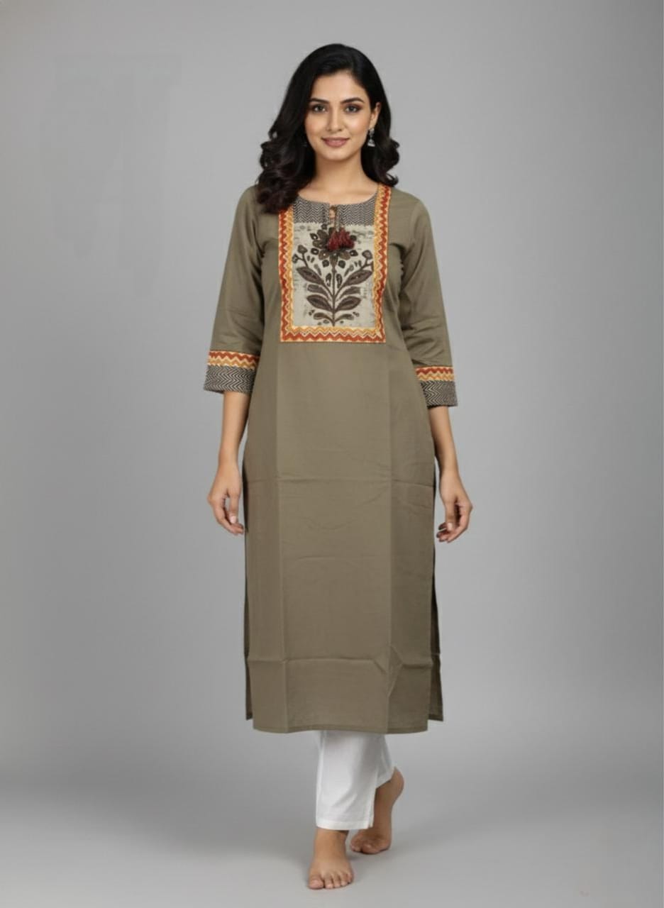 Women’s Stylish Cream Kurti